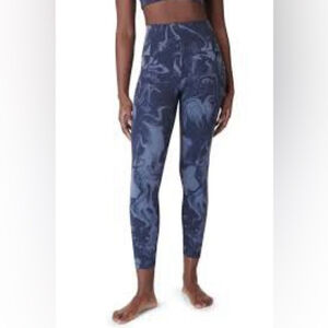 Sweaty Betty Supersoft High Waist 7/8 Leggings Blue Marble Speckle Small 6 EUC